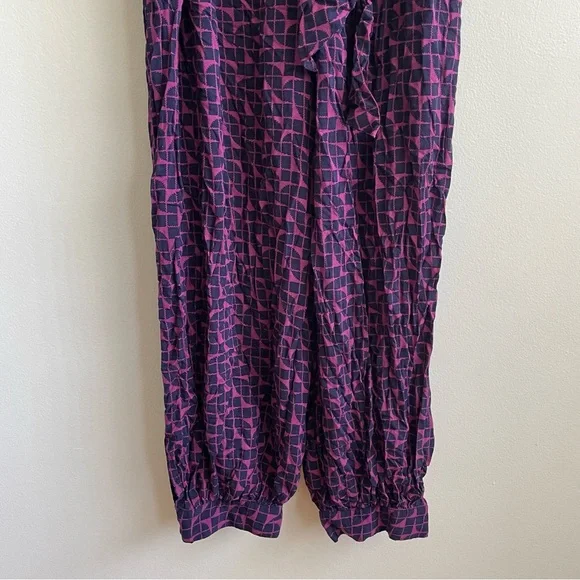ANTHROPOLOGIE MAEVE KARSTEN GEOSCOPE BELTED JUMPSUIT SIZE SMALL geometric boho S - Picture 7 of 16